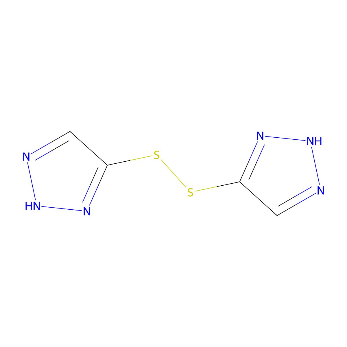 4,4'-Di(1,2,3-triazolyl) Disulfide Hydrate molecular structure, CAS 6440-09-1