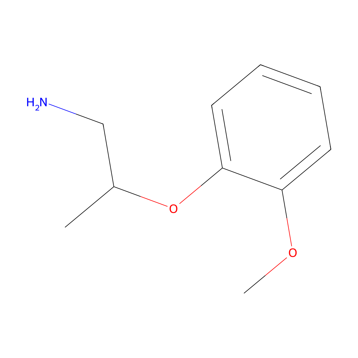 1-[(1-Aminopropan-2-YL)oxy]-2-methoxybenzene molecular structure, CAS 6440-87-5