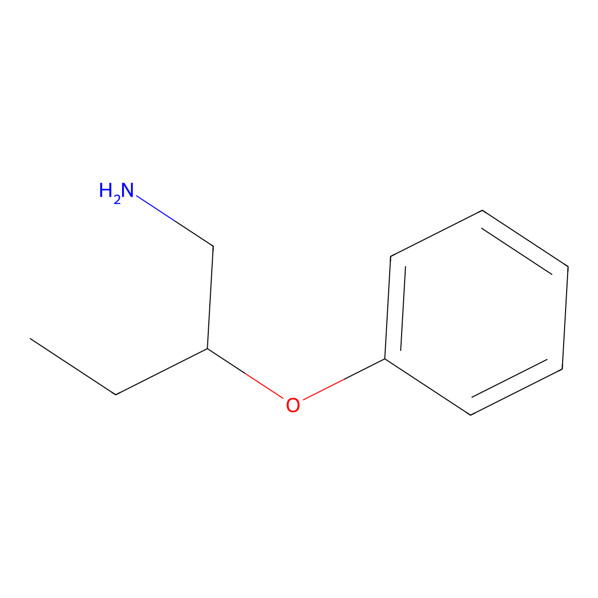 [(1-Aminobutan-2-yl)oxy]benzene molecular structure, CAS 6440-90-0