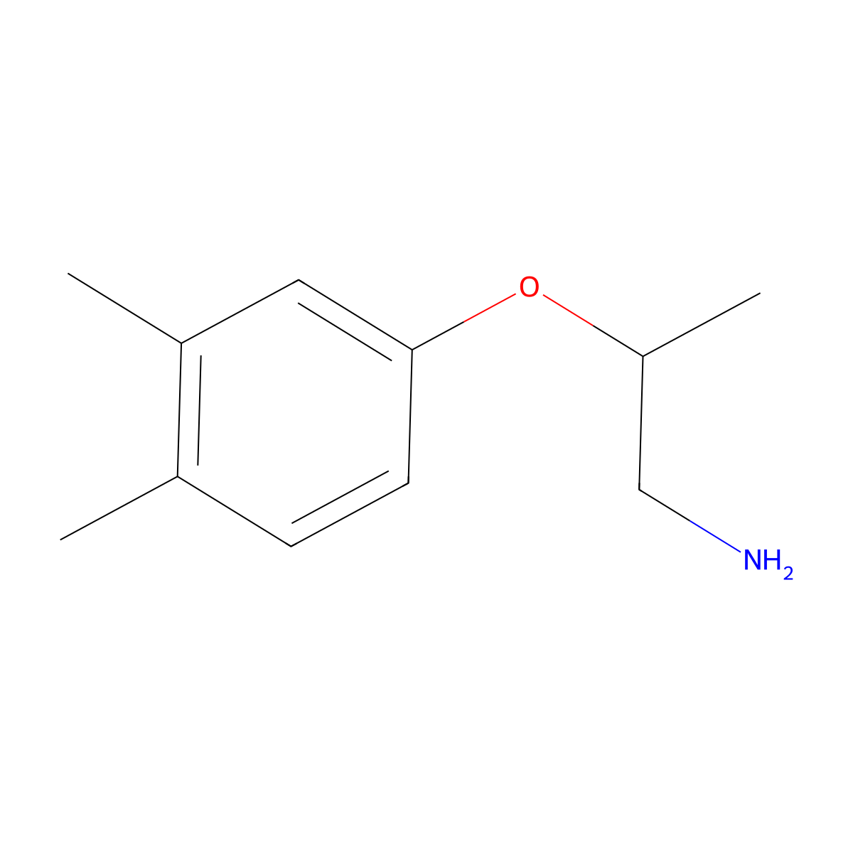 2-(3,4-Dimethylphenoxy)propan-1-amine molecular structure, CAS 6440-92-2