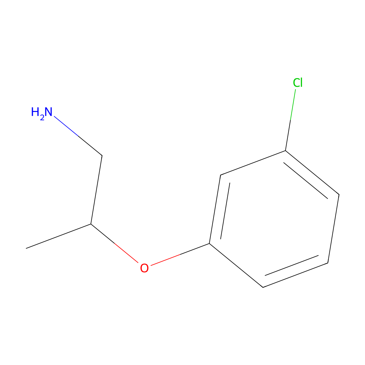 2-(3-Chloro-phenoxy)-propylamine molecular structure, CAS 6440-95-5
