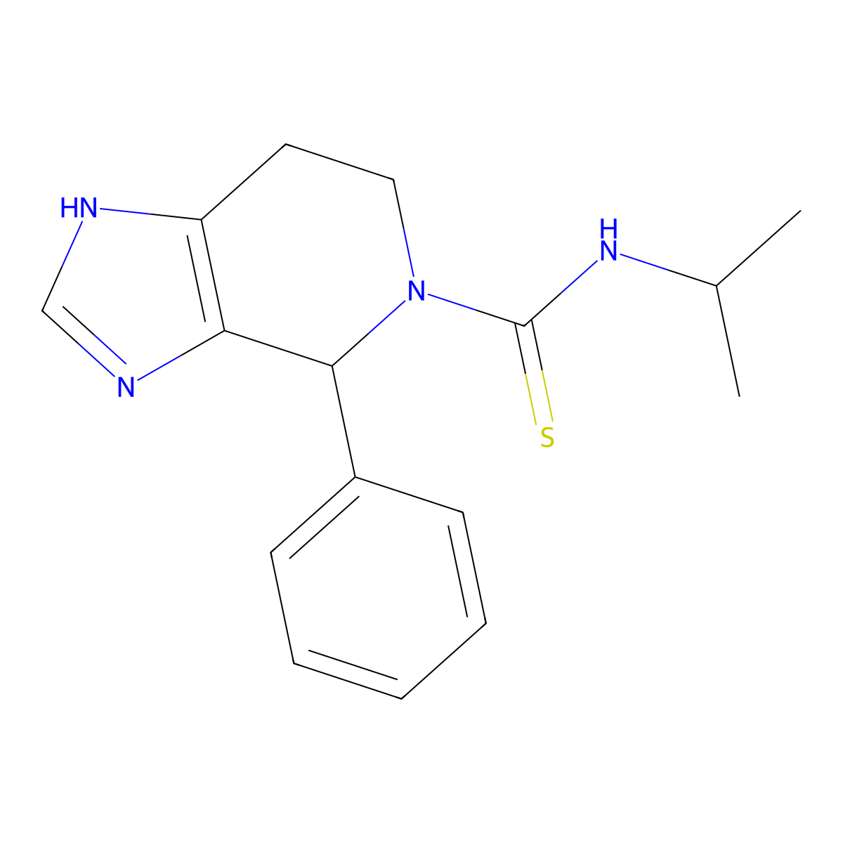 [(Methylethyl)amino](4-phenyl(4,5,6,7-tetrahydroimidazo[4,5-c]pyridin-5-yl))me thane-1-thione molecular structure, CAS 64402-85-3