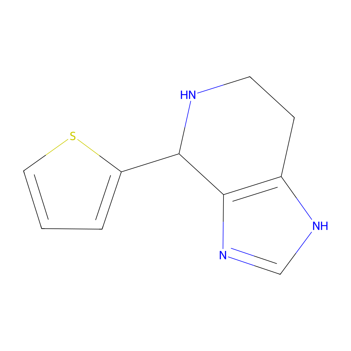 4-(2-thienyl)-4,5,6,7-tetrahydro-1H-imidazo[4,5-c]pyridine molecular structure, CAS 64403-28-7