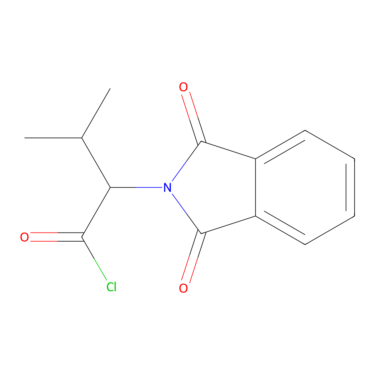 2-(1,3-Dioxo-1,3-dihydro-2H-isoindol-2-yl)-3-methylbutanoyl chloride molecular structure, CAS 64404-11-1