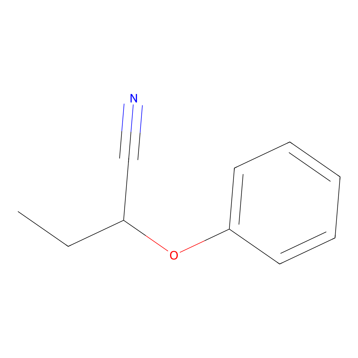 2-Phenoxybutanenitrile molecular structure, CAS 6441-22-1