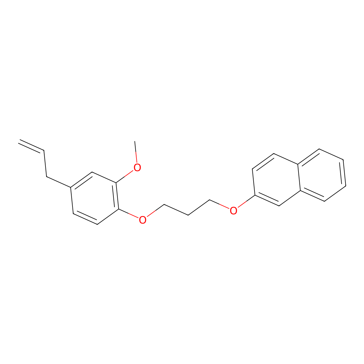 2-[3-(2-Methoxy-4-prop-2-enylphenoxy)propoxy]naphthalene molecular structure, CAS 6441-68-5