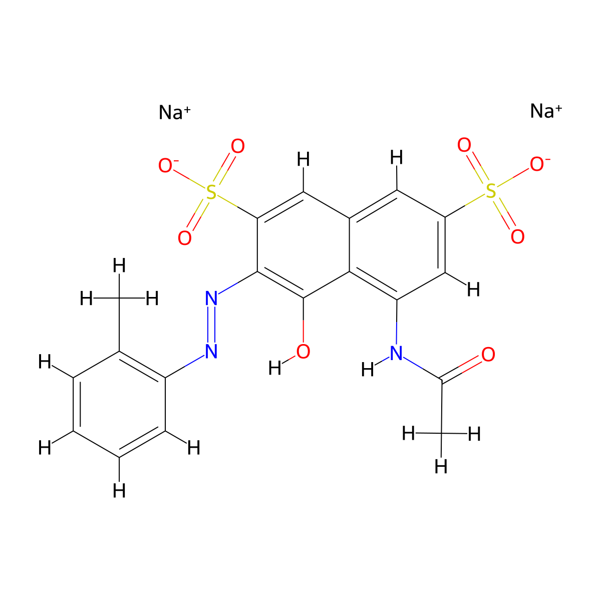 Acid Red 35 molecular structure, CAS 6441-93-6