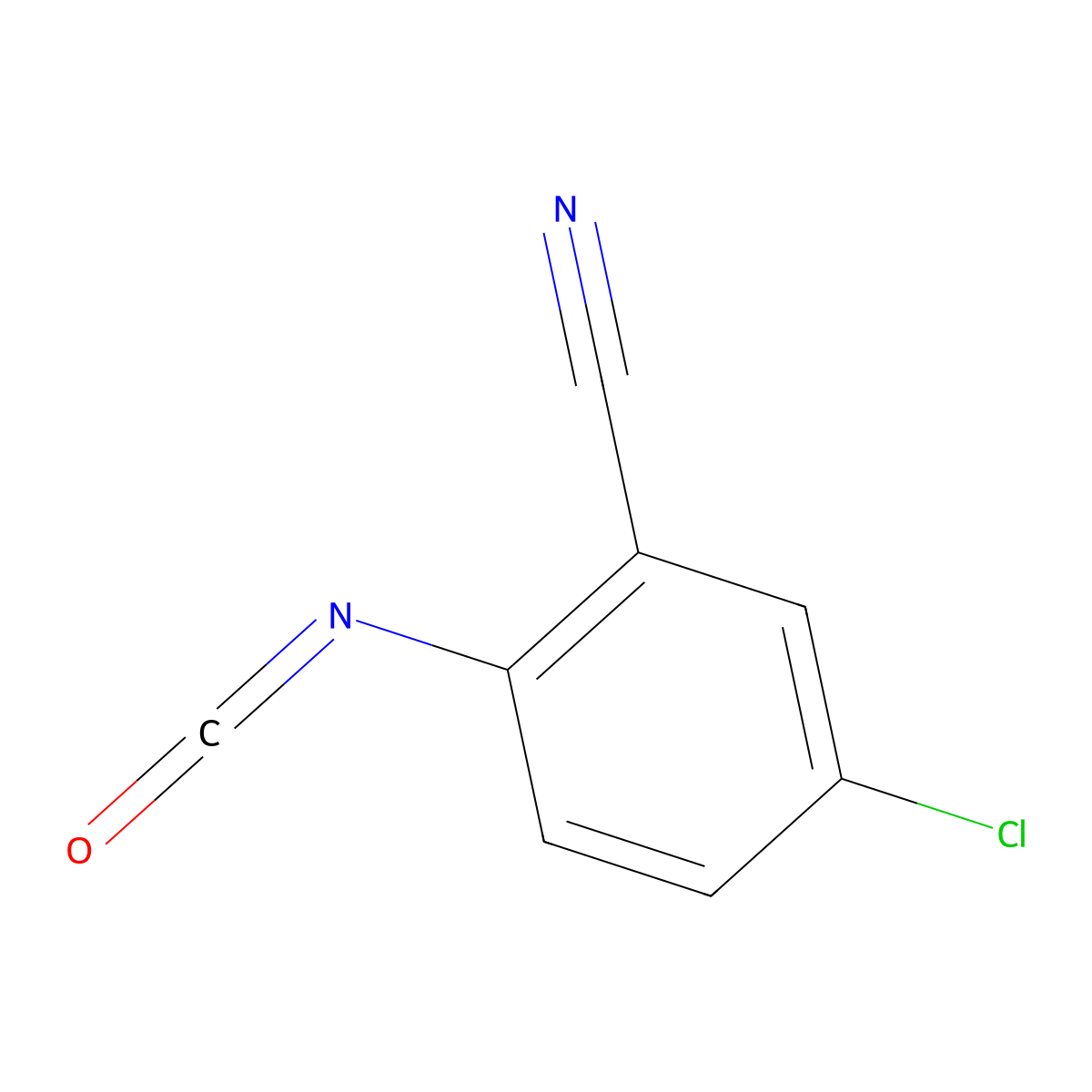 5-Chloro-2-isocyanatobenzonitrile molecular structure, CAS 64411-72-9