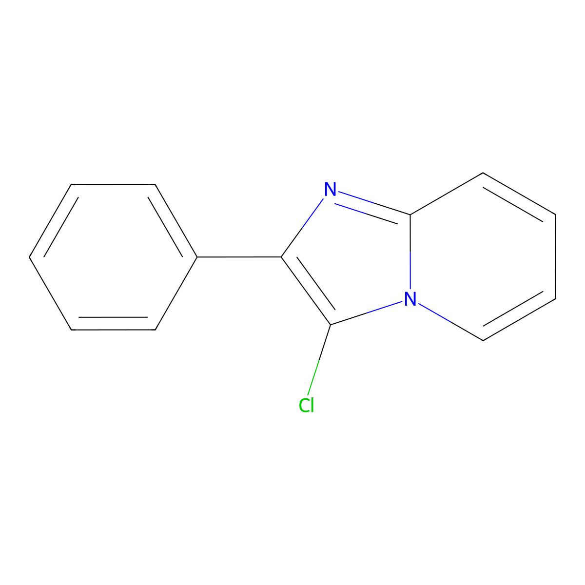 3-Chloro-2-phenylimidazo[1,2-a]pyridine molecular structure, CAS 64413-91-8
