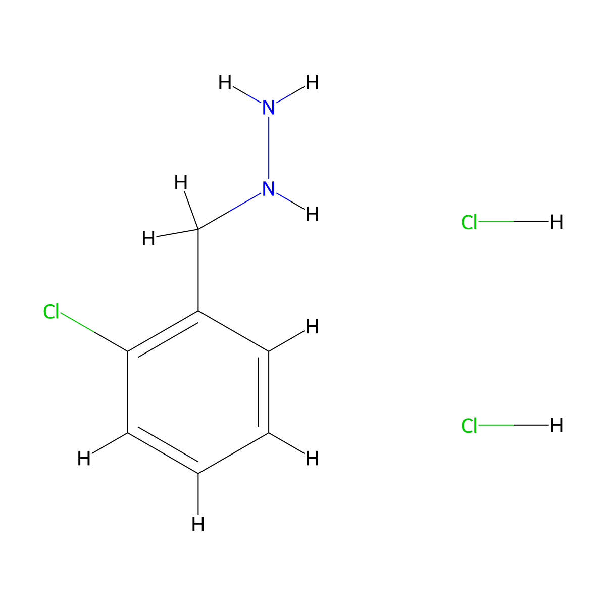 (2-Chlorobenzyl)hydrazine dihydrochloride molecular structure, CAS 64415-10-7