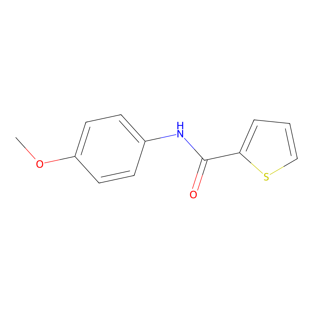 N-(4-Methoxyphenyl)-2-thiophenecarboxamide molecular structure, CAS 64419-14-3