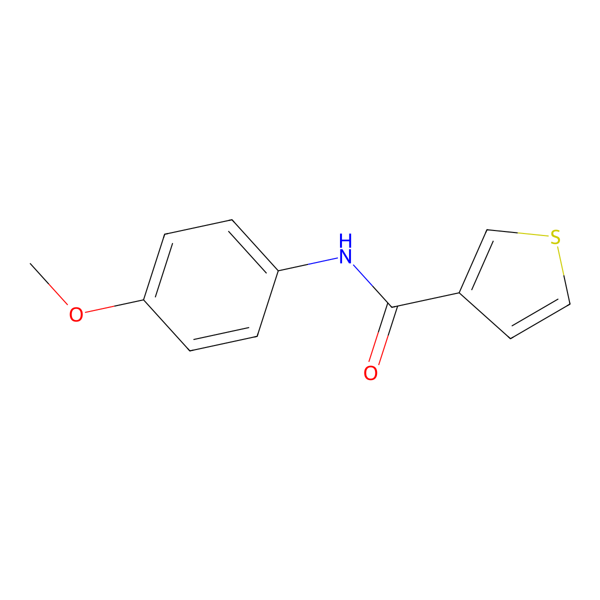 N-(4-Methoxyphenyl)-3-thiophenecarboxamide molecular structure, CAS 64419-15-4