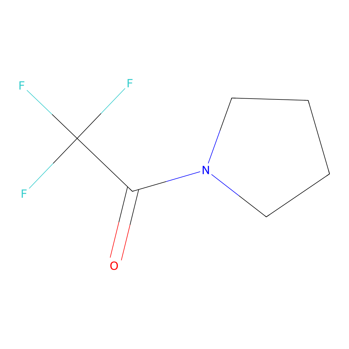 2,2,2-Trifluoro-1-(pyrrolidin-1-yl)ethanone molecular structure, CAS 6442-87-1