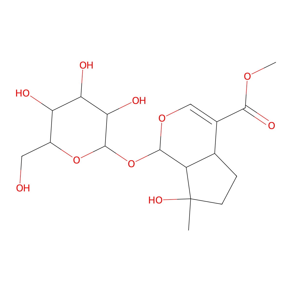 Mussaenoside molecular structure, CAS 64421-27-8