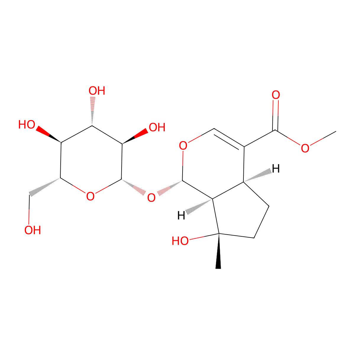 Mussaenoside molecular structure, CAS 64421-27-8