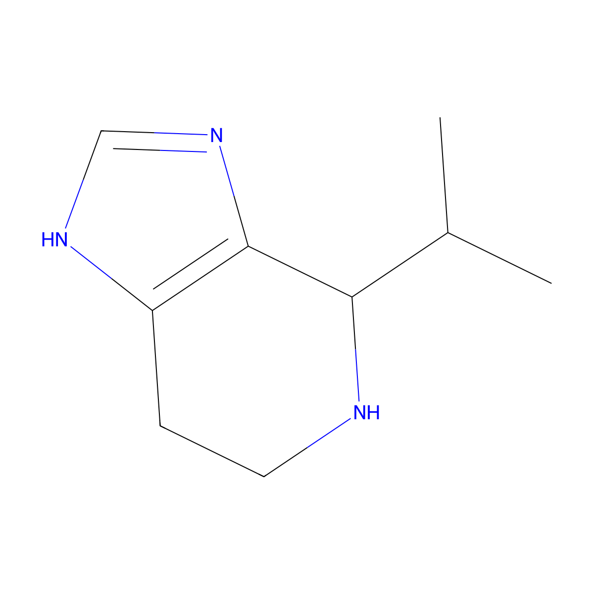 4-Isopropyl-4,5,6,7-tetrahydro-1h-imidazo[4,5-c]pyridine molecular structure, CAS 64423-48-9