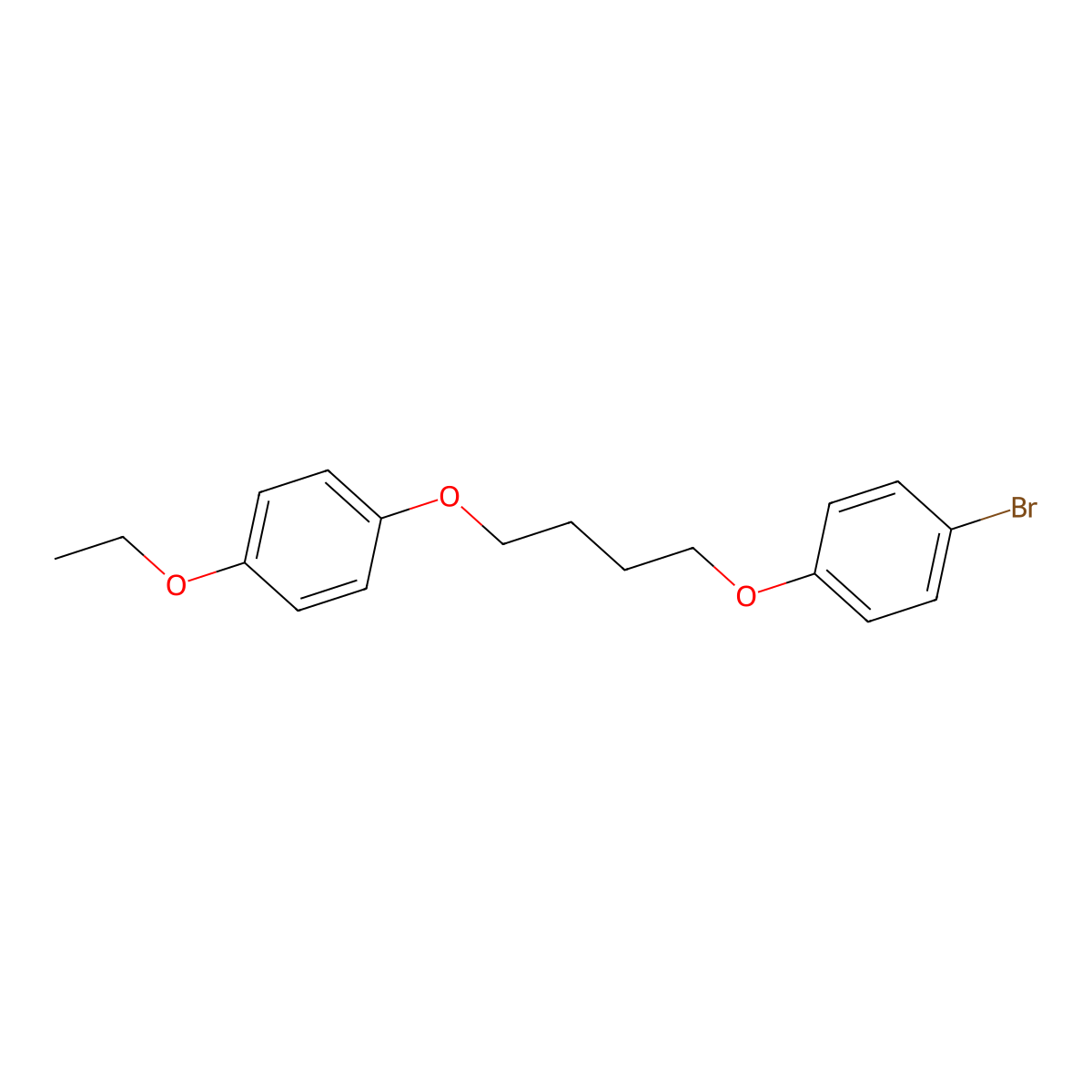 1-Bromo-4-[4-(4-ethoxyphenoxy)butoxy]benzene molecular structure, CAS 6443-65-8