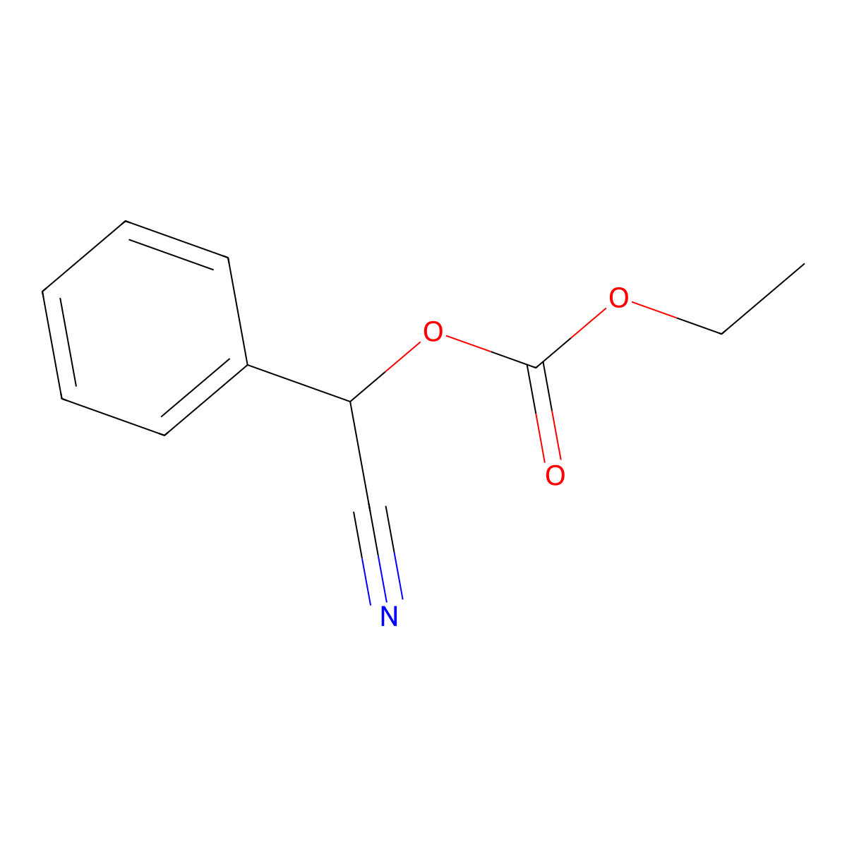 Cyano(phenyl)methyl ethyl carbonate molecular structure, CAS 6443-66-9