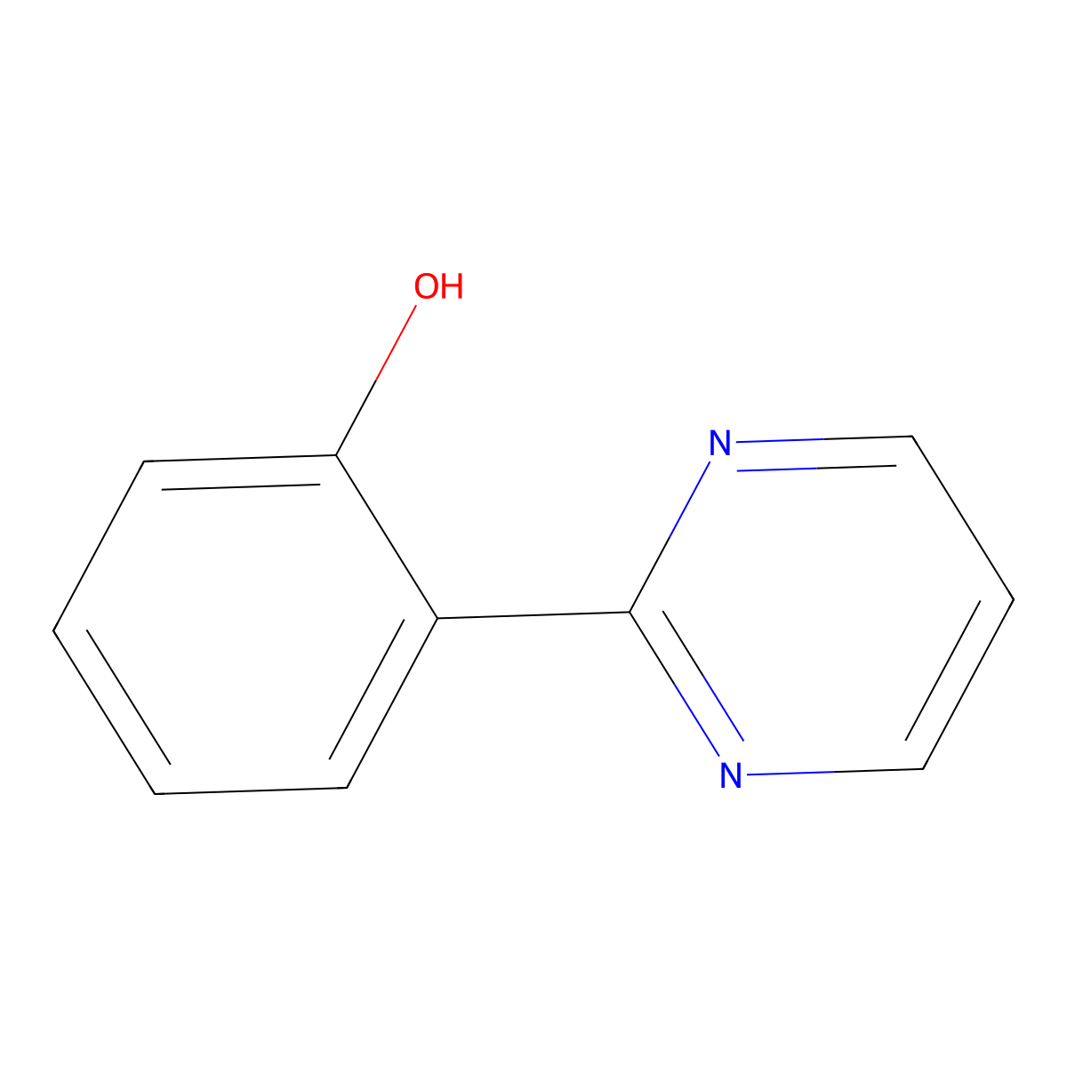Phenol, 2-(2-pyrimidinyl)- molecular structure, CAS 64435-20-7