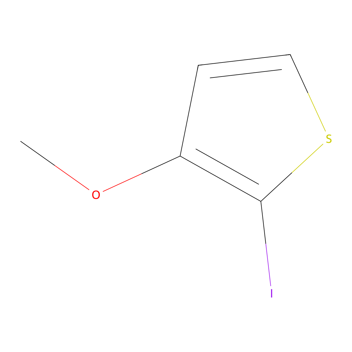 2-Iodo-3-methoxythiophene molecular structure, CAS 64435-22-9
