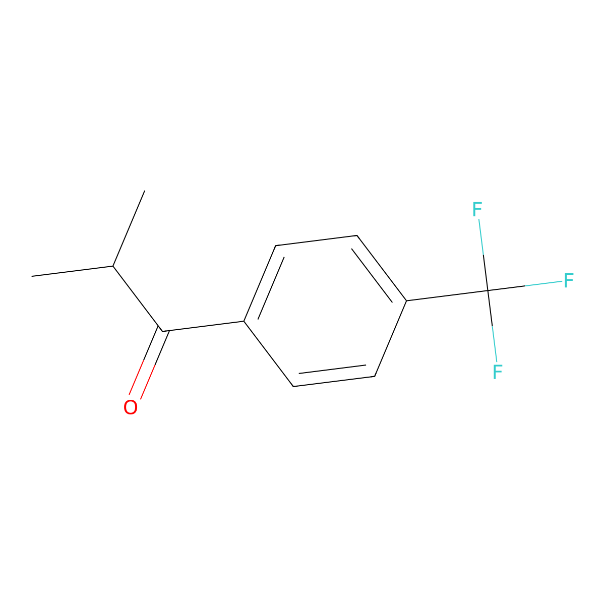 2-Methyl-1-[4-(trifluoromethyl)phenyl]propan-1-one molecular structure, CAS 64436-58-4