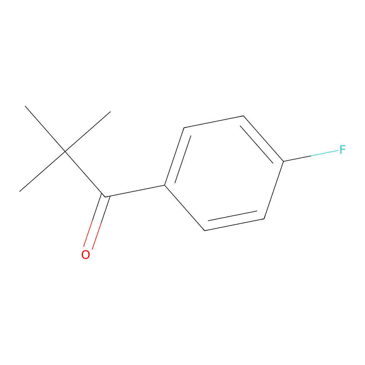 1-(4-Fluorophenyl)-2,2-dimethylpropan-1-one molecular structure, CAS 64436-59-5