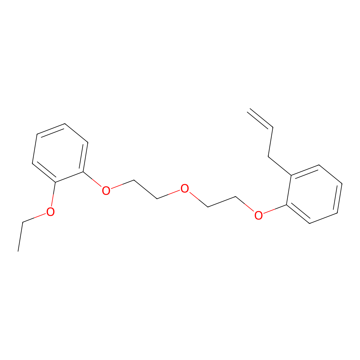 1-Ethoxy-2-[2-[2-(2-prop-2-enylphenoxy)ethoxy]ethoxy]benzene molecular structure, CAS 6444-28-6