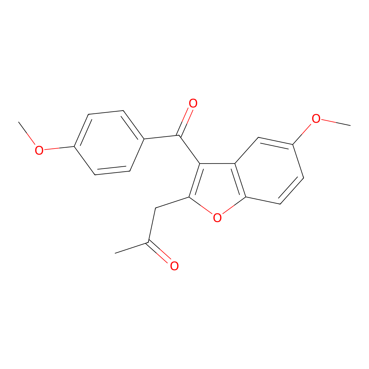 1-[5-Methoxy-3-(4-methoxybenzoyl)-1-benzofuran-2-yl]propan-2-one molecular structure, CAS 6444-83-3