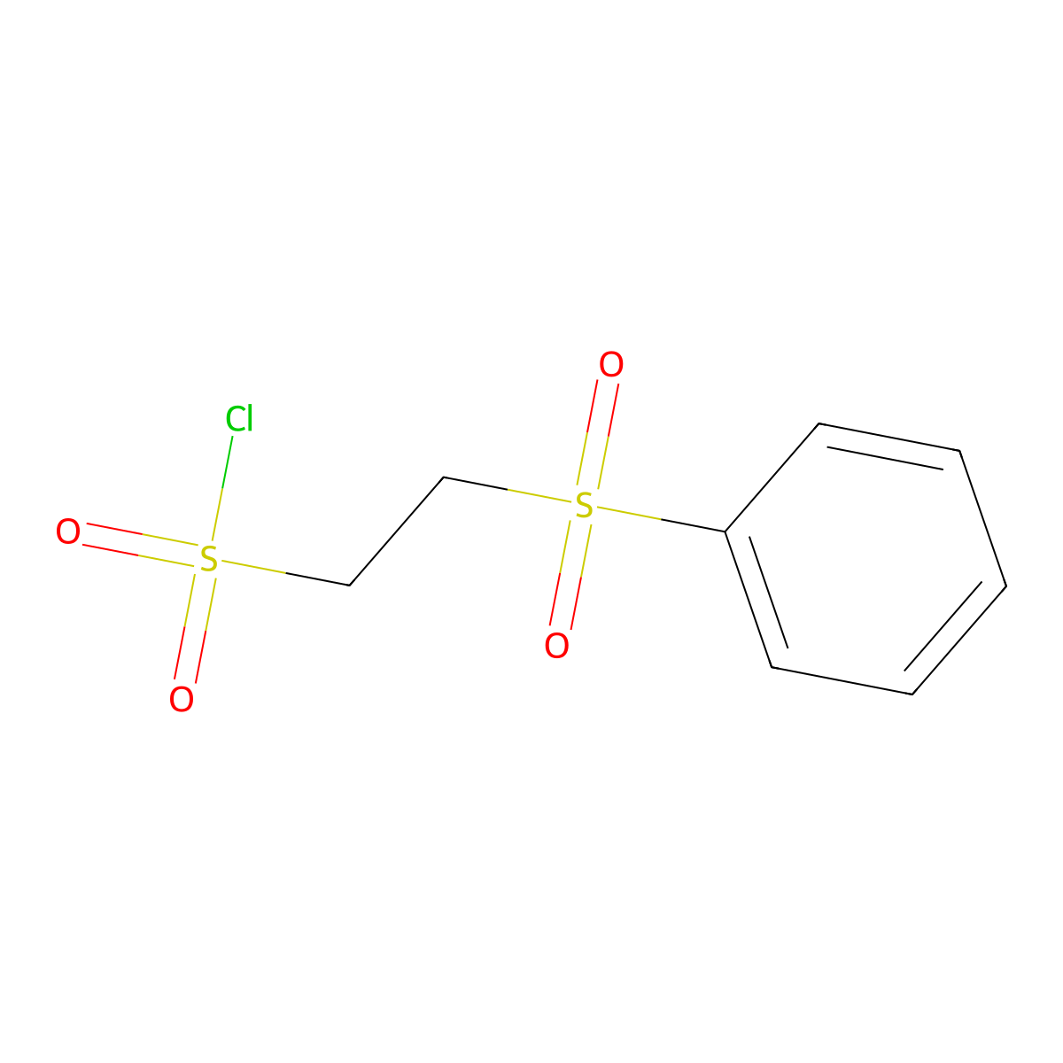 2-(Benzenesulfonyl)ethane-1-sulfonyl chloride molecular structure, CAS 64440-81-9