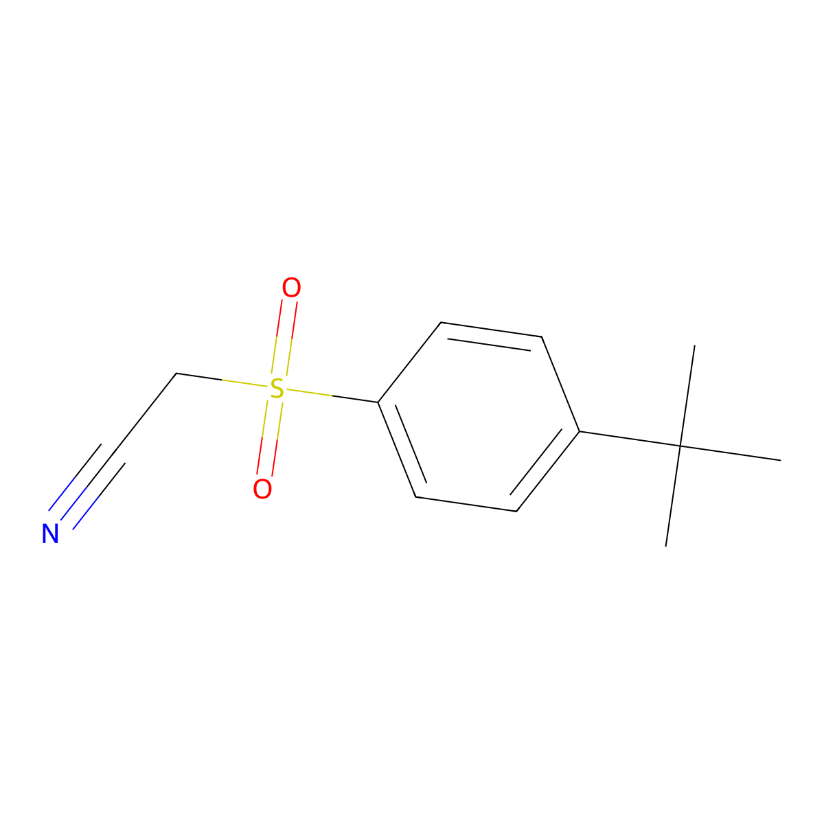 2-((4-(Tert-butyl)phenyl)sulfonyl)acetonitrile molecular structure, CAS 64445-04-1