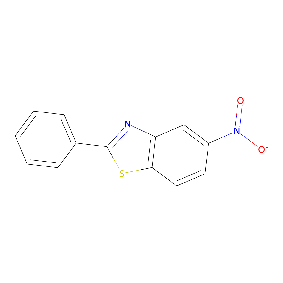 2-Phenyl-5-nitrobenzothiazole molecular structure, CAS 64448-50-6