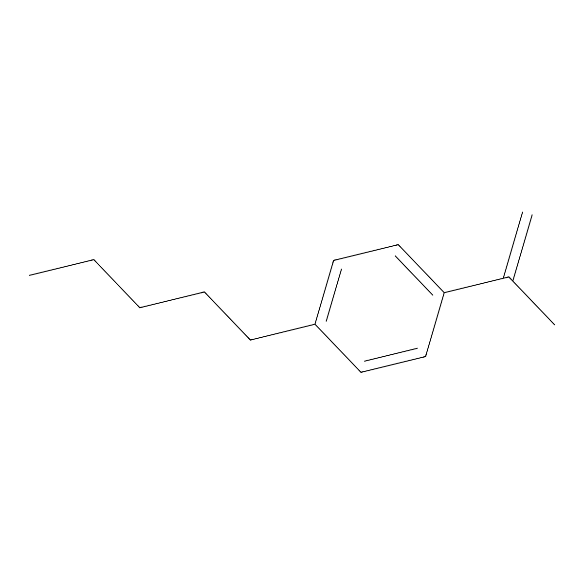 1-Pentyl-4-(prop-1-en-2-yl)benzene molecular structure, CAS 64451-81-6