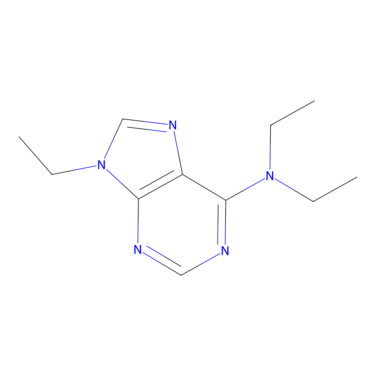 N,N,9-triethyl-9H-purin-6-amine molecular structure, CAS 64456-01-5
