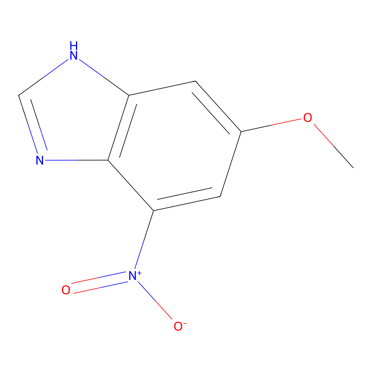 1H-Benzimidazole, 6-methoxy-4-nitro- molecular structure, CAS 64457-68-7