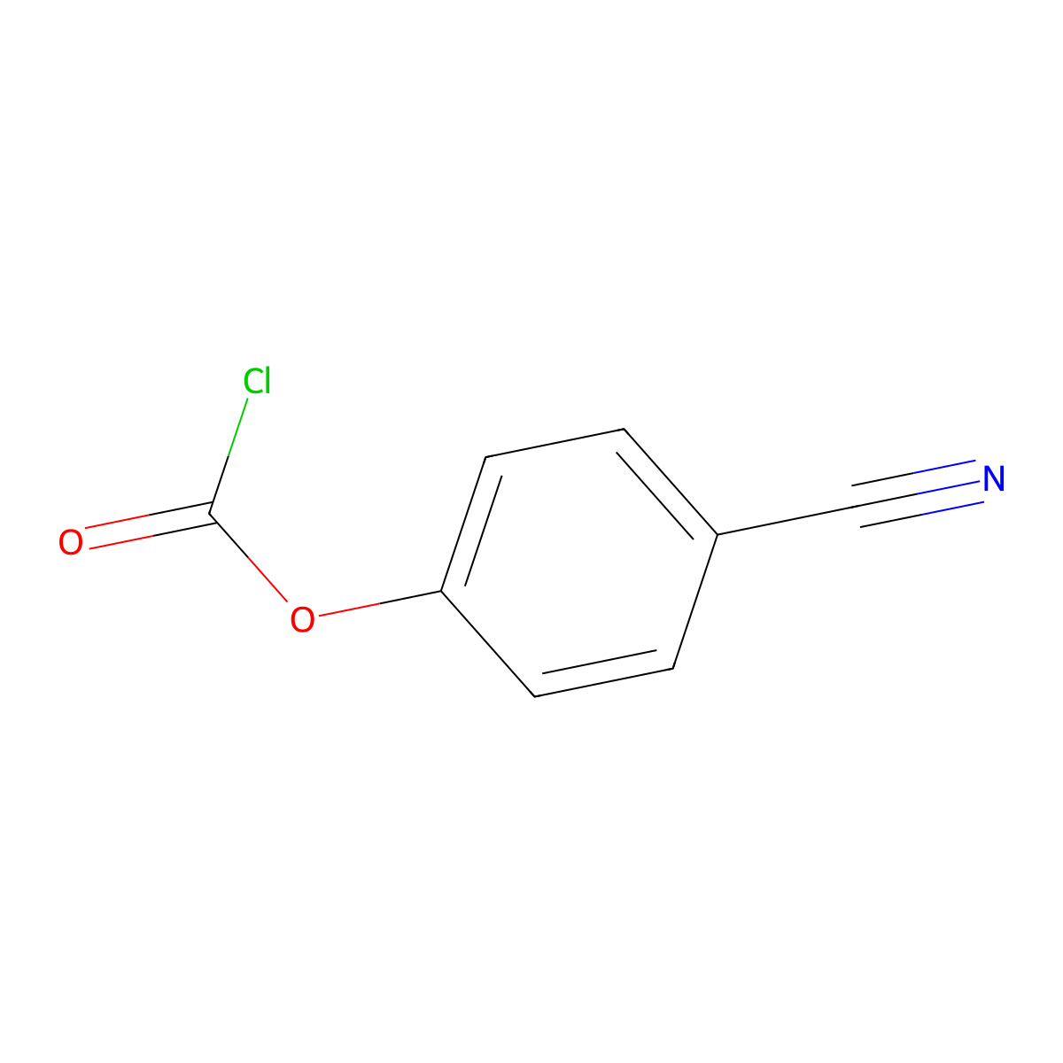 4-Cyanophenyl chloroformate molecular structure, CAS 64459-25-2