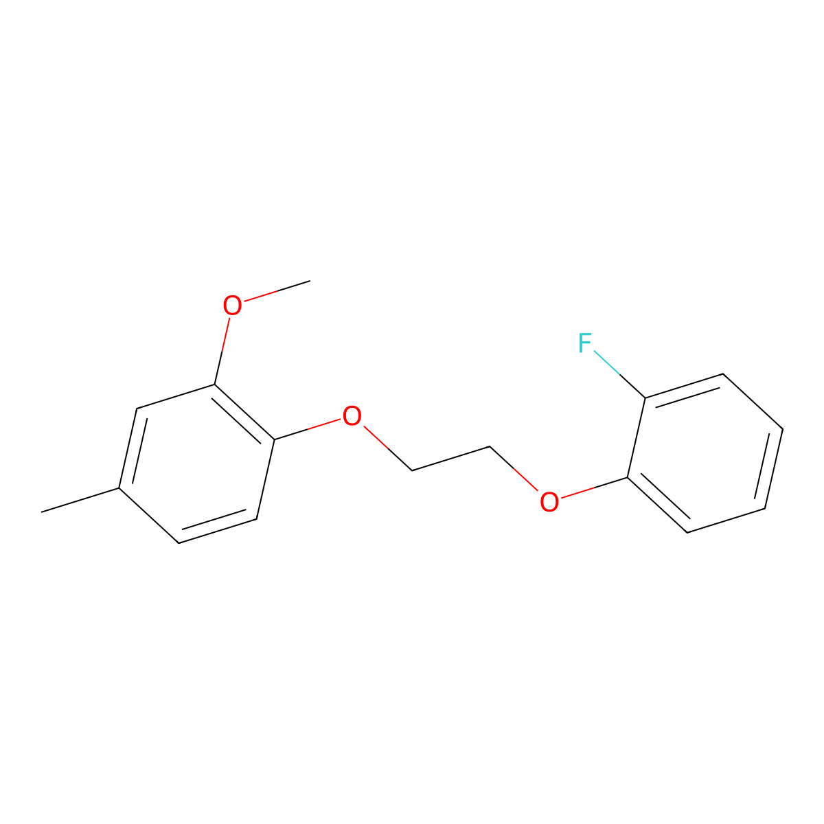 1-[2-(2-Fluorophenoxy)ethoxy]-2-methoxy-4-methylbenzene molecular structure, CAS 6446-72-6