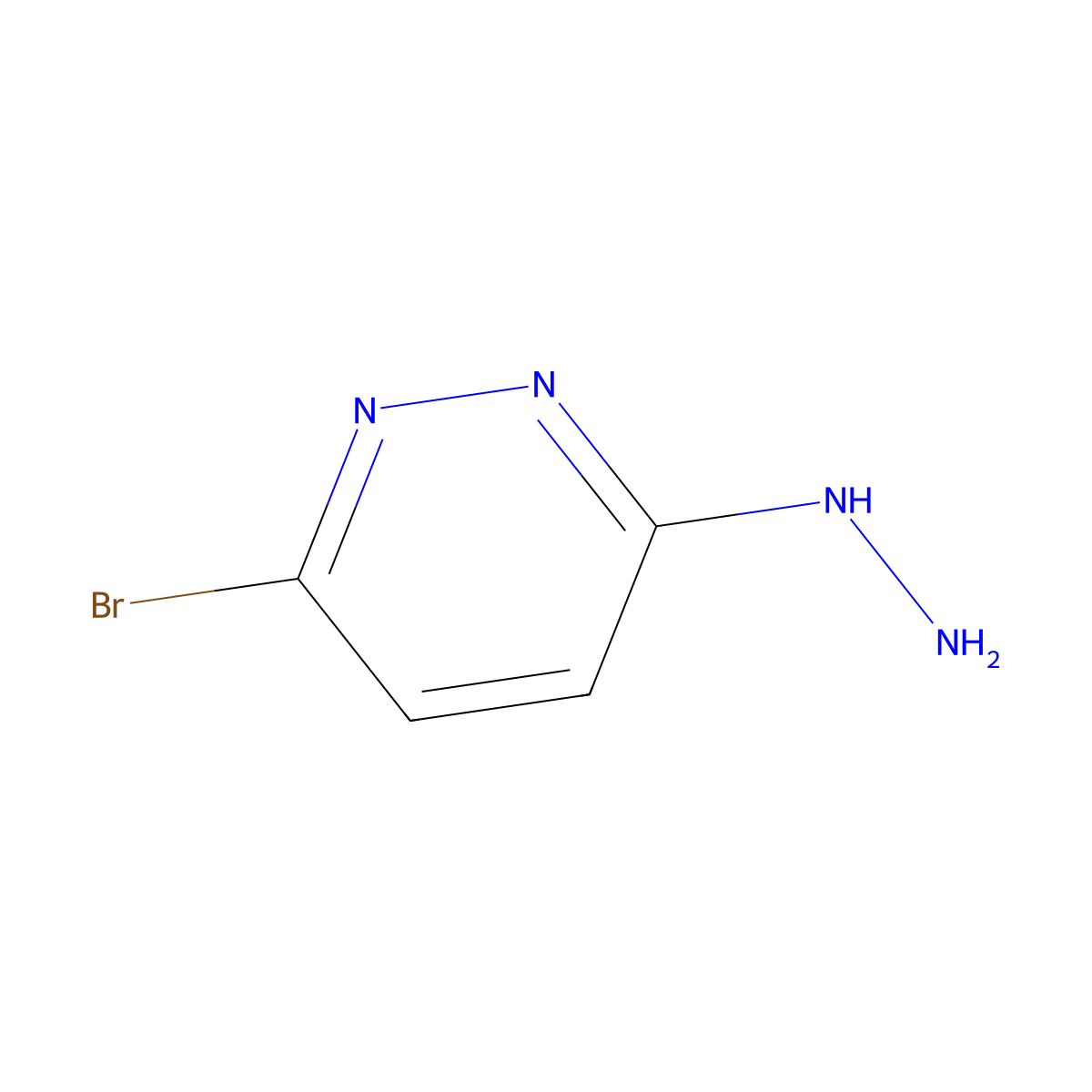 3-Bromo-6-hydrazinylpyridazine molecular structure, CAS 64461-67-2
