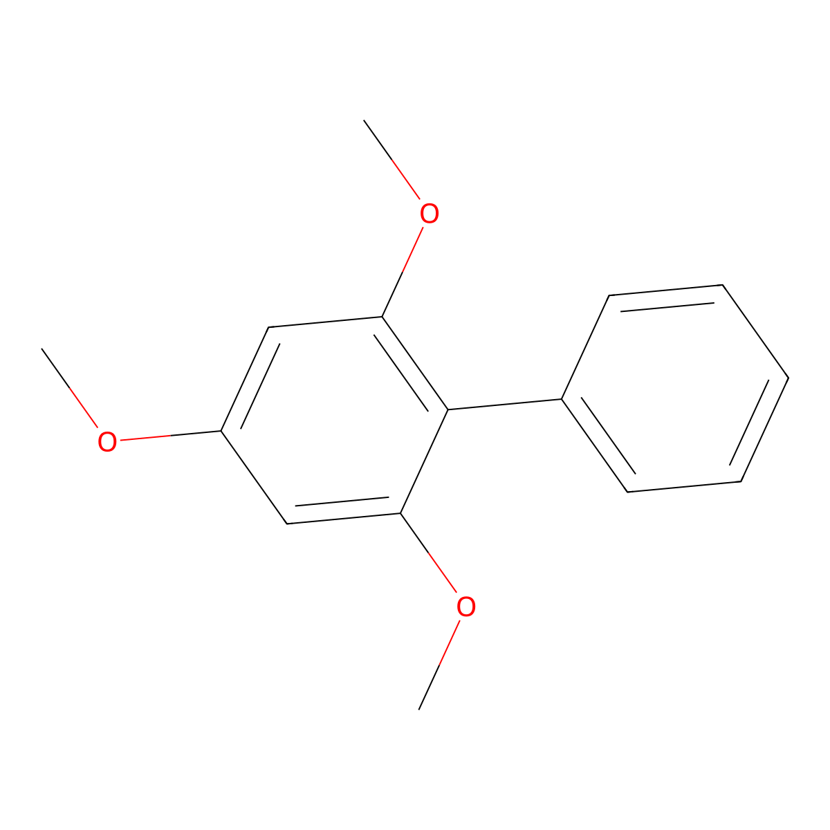 1,1-Biphenyl,2,4,6-trimethoxy- molecular structure, CAS 64461-92-3