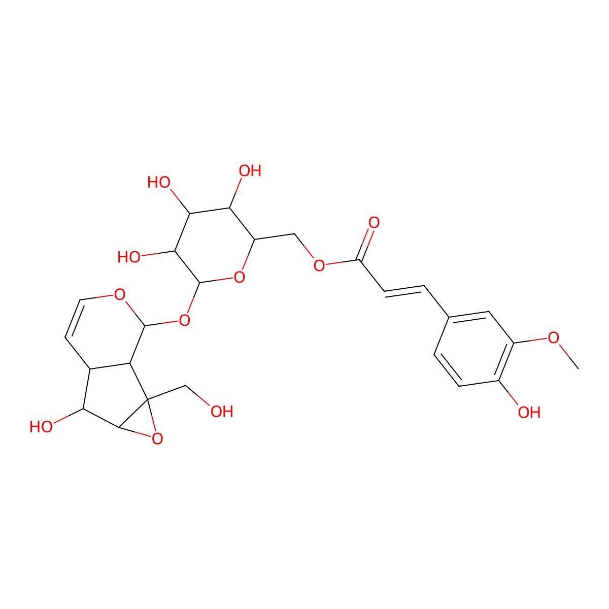 Picroside III molecular structure, CAS 64461-95-6