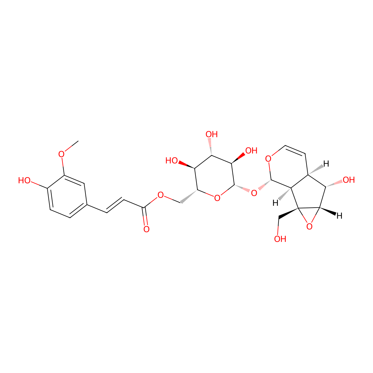 Picroside III molecular structure, CAS 64461-95-6