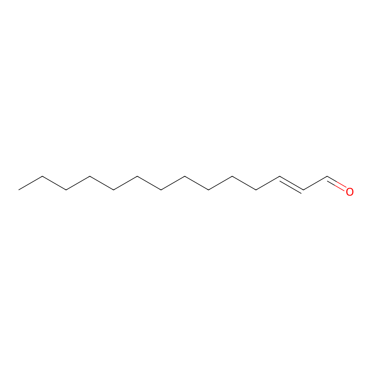 2-Tetradecenal molecular structure, CAS 64461-99-0