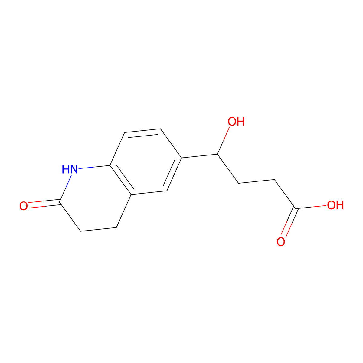 4-Hydroxy-4-(2-oxo-1,2,3,4-tetrahydroquinolin-6-yl)butanoic acid molecular structure, CAS 64462-98-2