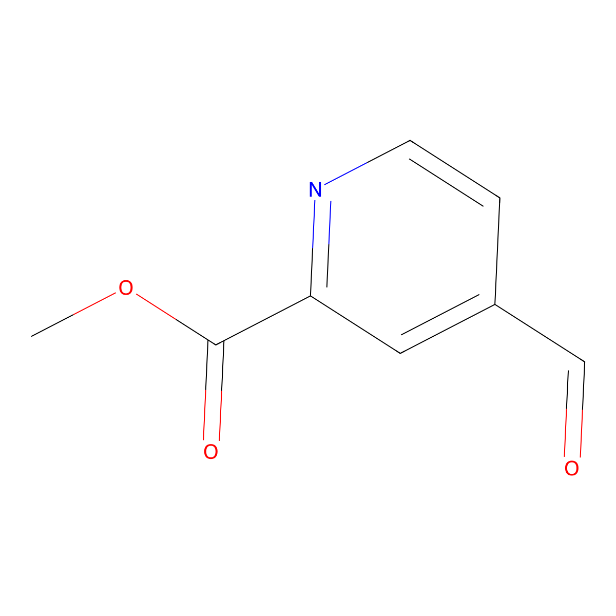 Methyl 4-formylpyridine-2-carboxylate molecular structure, CAS 64463-46-3