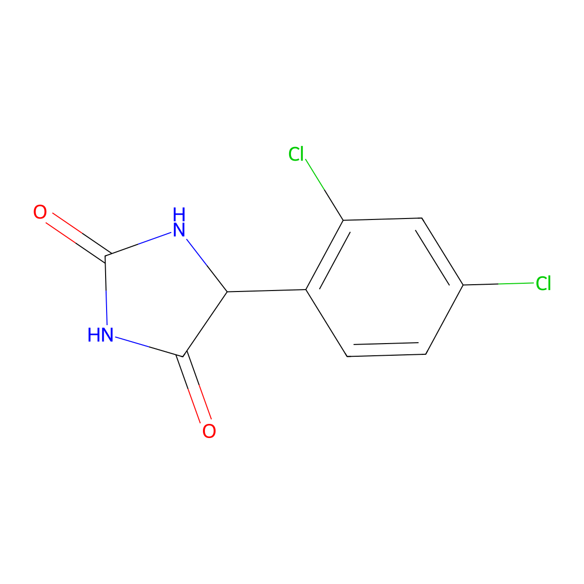 5-(2,4-Dichlorophenyl)imidazolidine-2,4-dione molecular structure, CAS 64464-10-4
