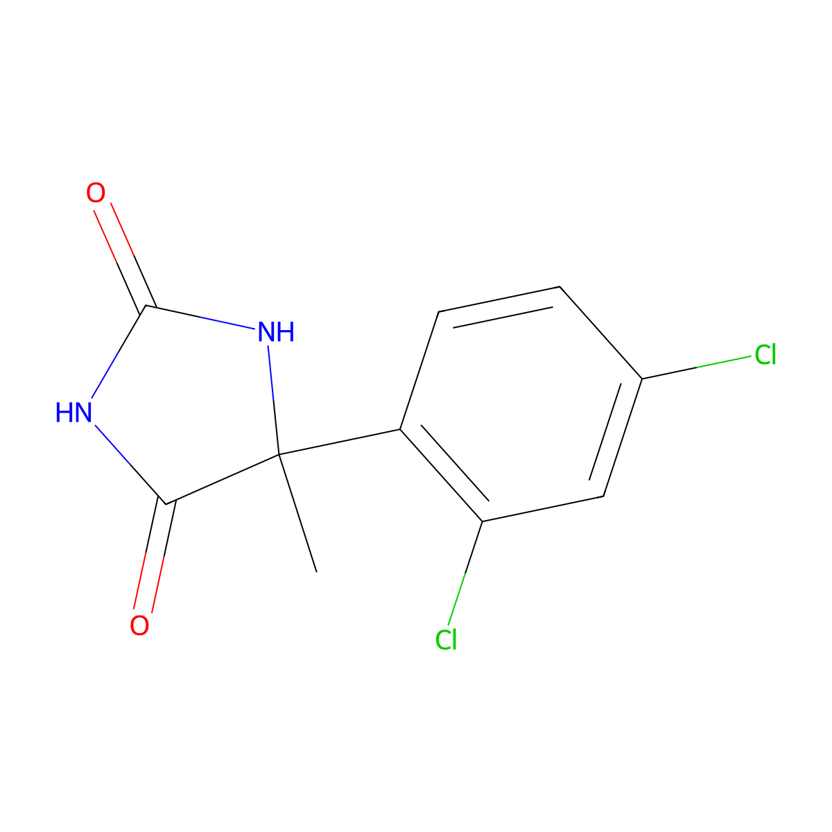 5-(2,4-Dichlorophenyl)-5-methylimidazolidine-2,4-dione molecular structure, CAS 64464-19-3