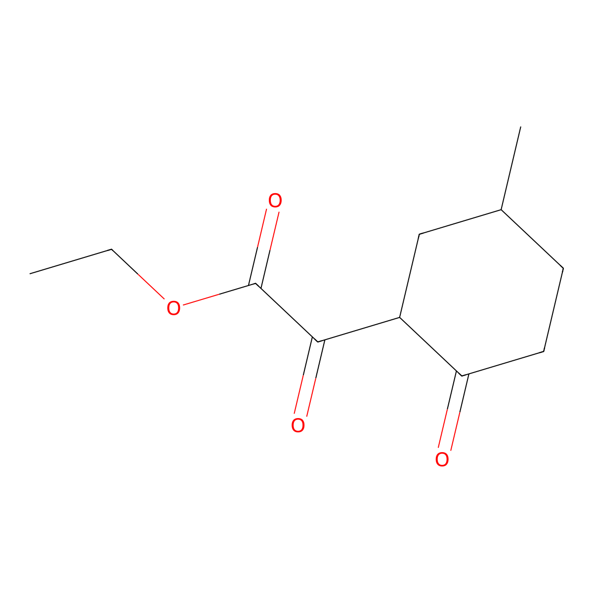 Ethyl 2-(5-methyl-2-oxocyclohexyl)-2-oxoacetate molecular structure, CAS 64464-88-6