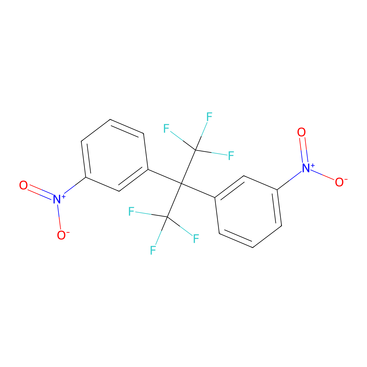 1,1'-(1,1,1,3,3,3-Hexafluoropropane-2,2-diyl)bis(3-nitrobenzene) molecular structure, CAS 64465-34-5