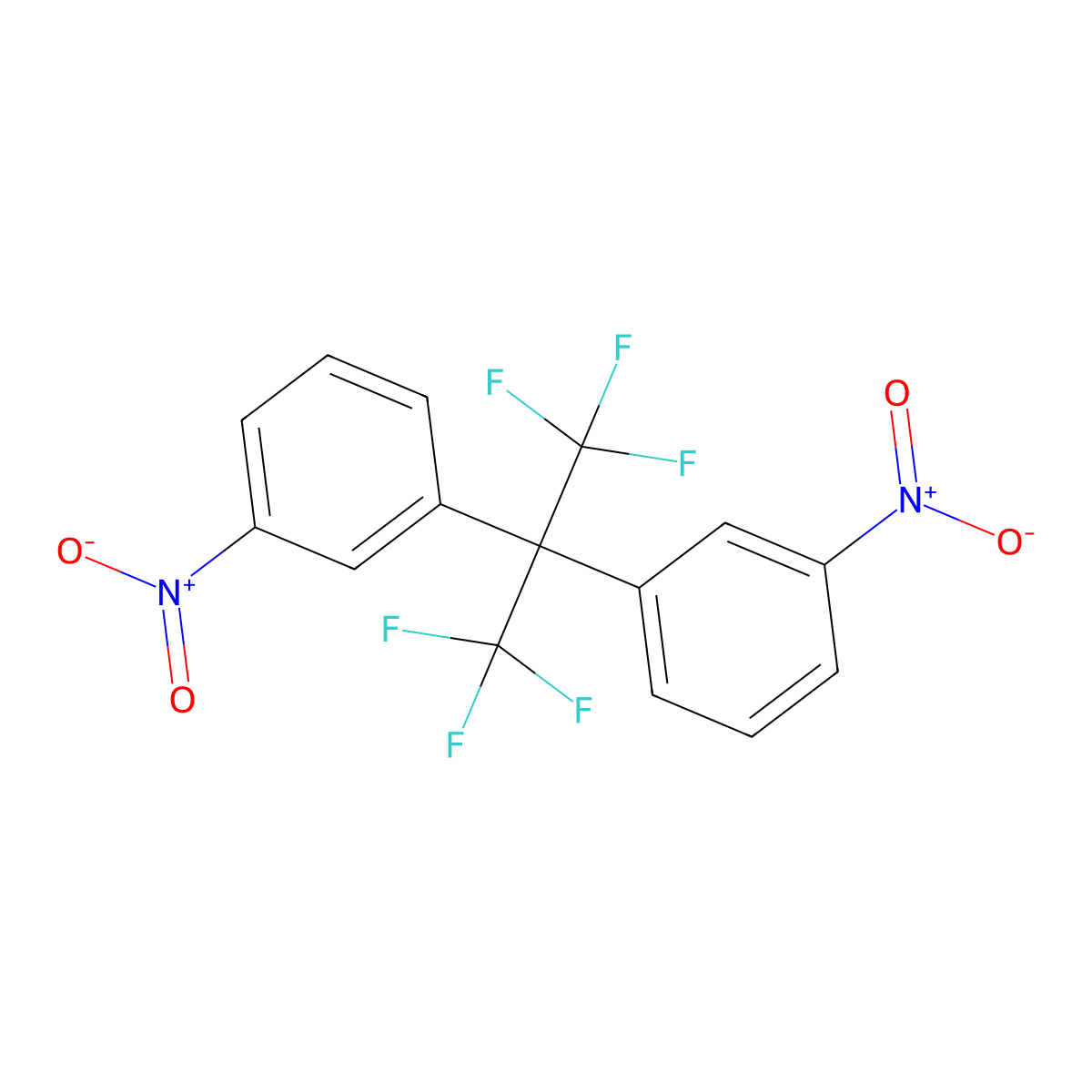 1,1'-(1,1,1,3,3,3-Hexafluoropropane-2,2-diyl)bis(3-nitrobenzene) molecular structure, CAS 64465-34-5