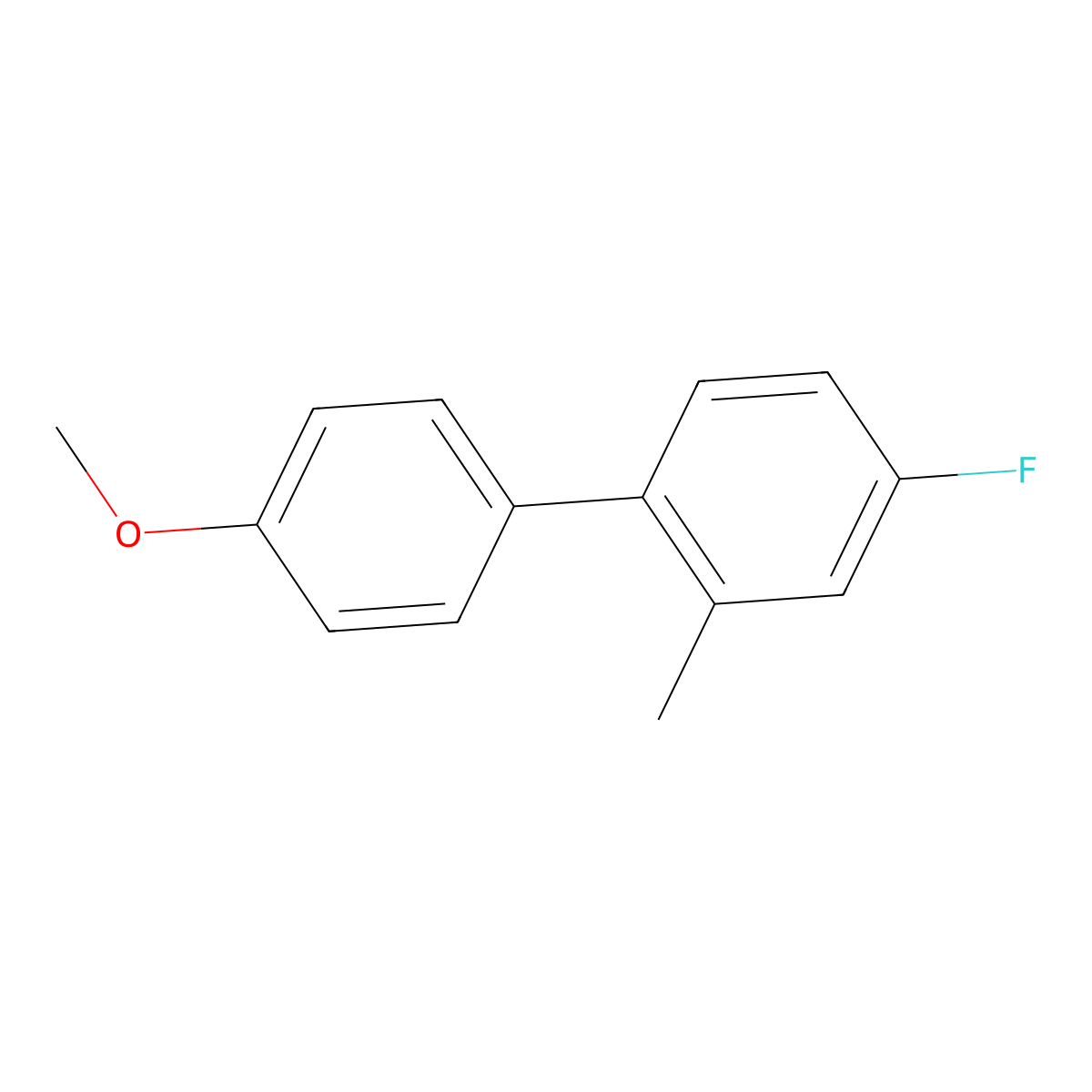 4-(2'-Methyl-4'-fluorophenyl)-anisole molecular structure, CAS 64465-54-9