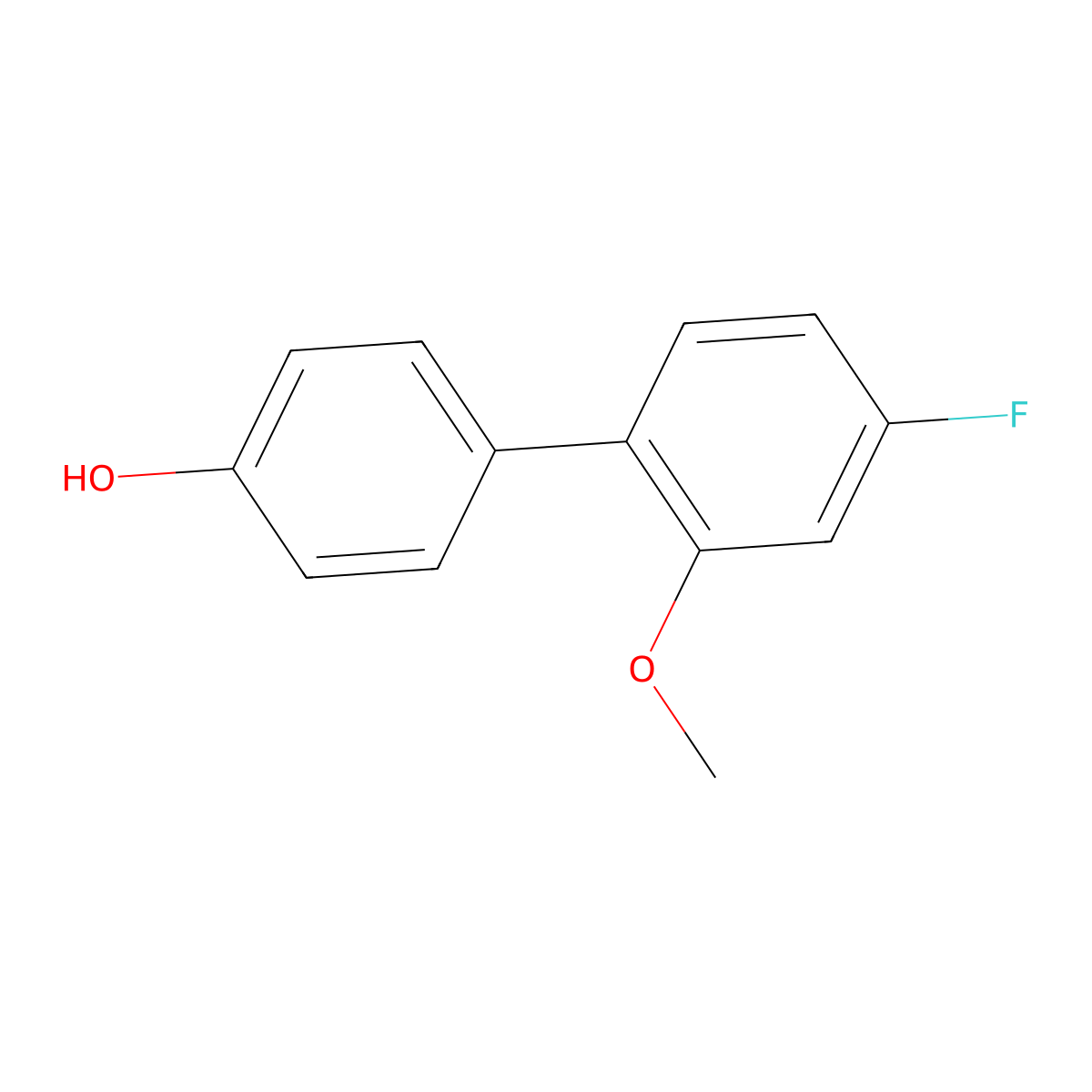 4-(4'-Fluoro-2'-methoxyphenyl)-phenol molecular structure, CAS 64465-56-1
